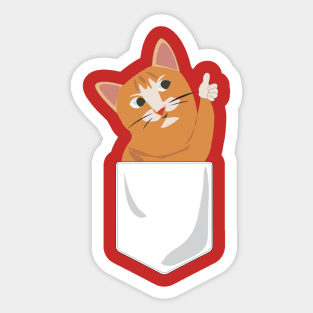 Yellow cat Sticker